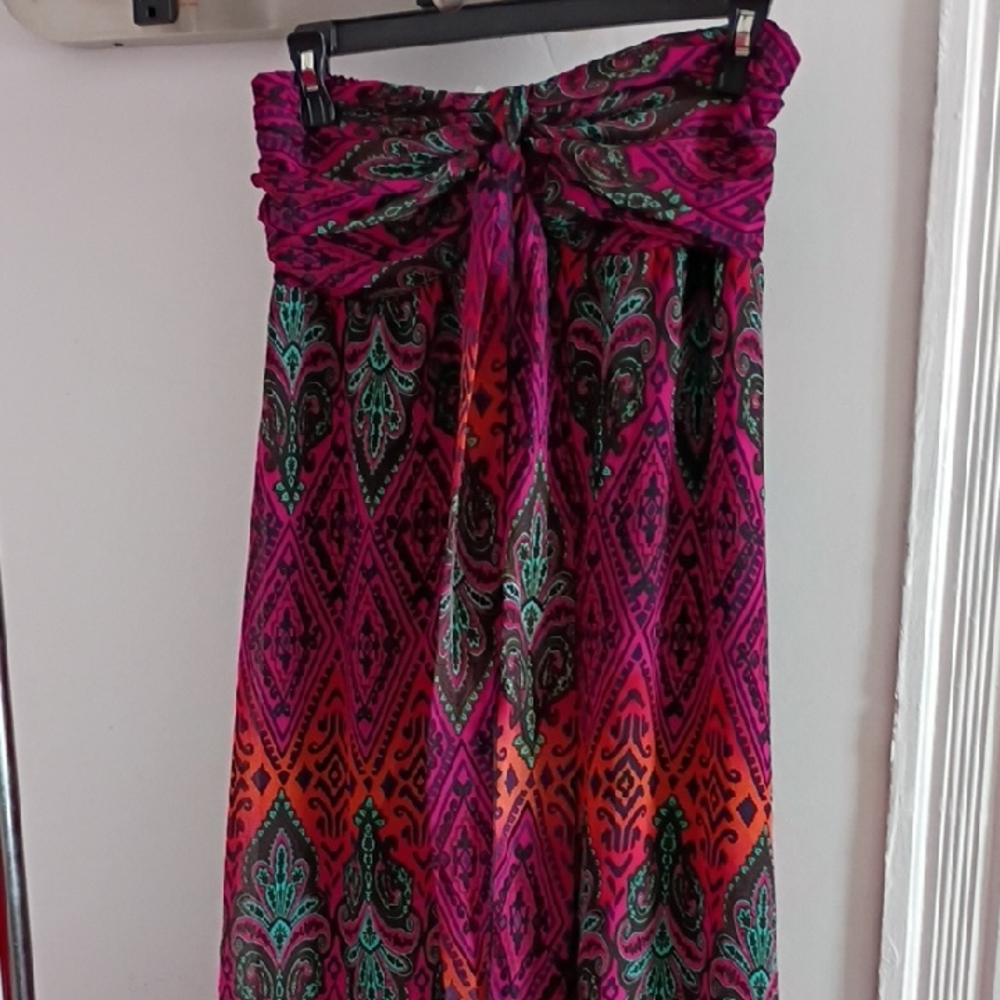 Vibrant Multicolor Patterned Women's Skirt